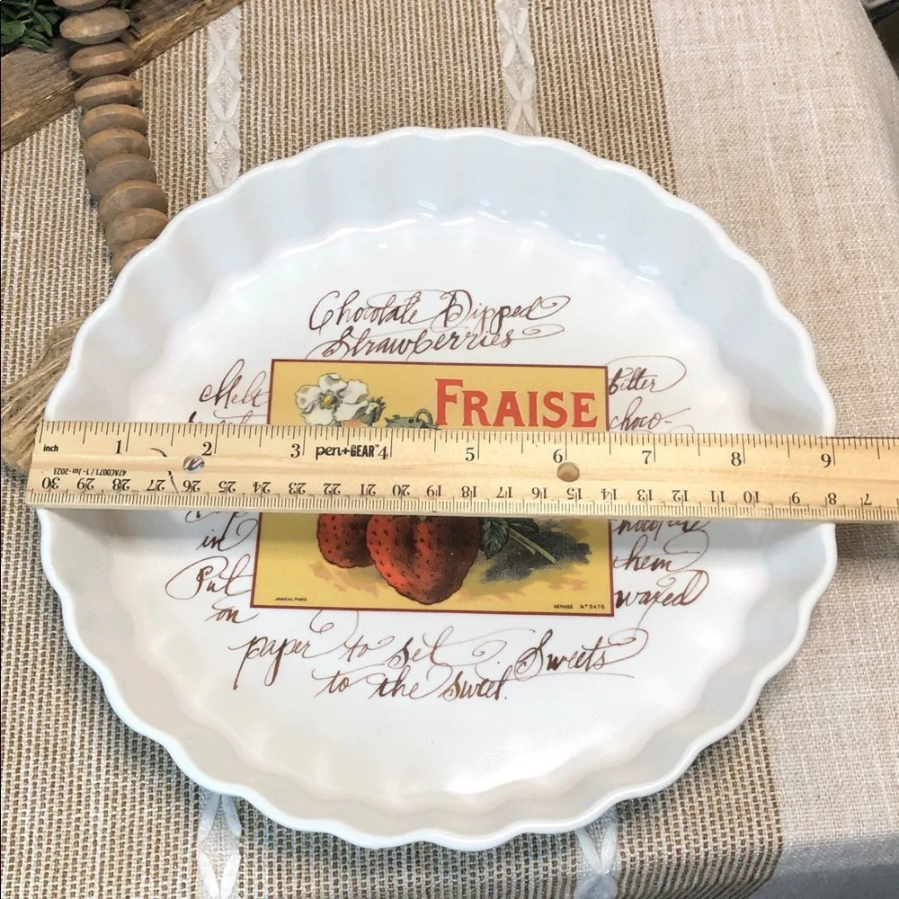 WILLIAMS SONOMA Pie Tart Plate Baking Dish Italy